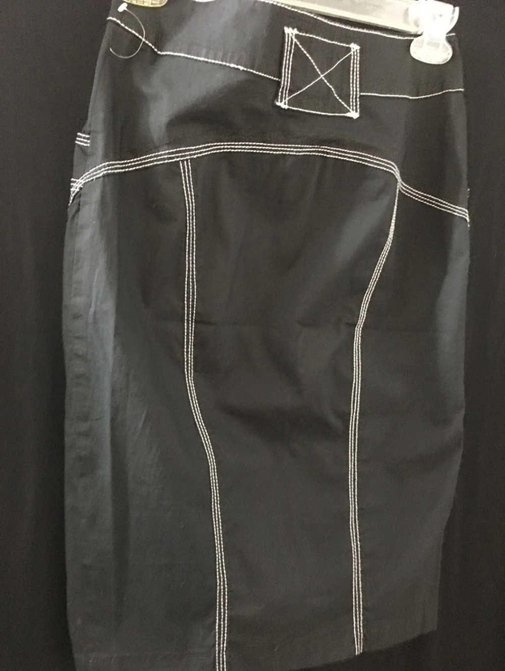 Oh Yes Y2k Contrast Stitch Zipper Pencil Cargo Style Bodycon Skirt - Picture 5 of 6